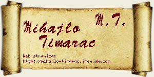 Mihajlo Timarac vizit kartica